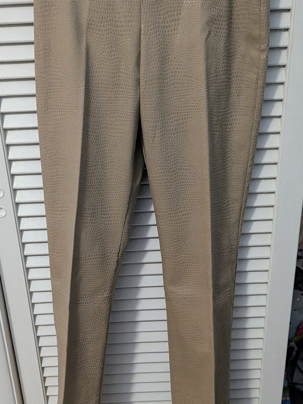 Women's Tan Textured Dress Pants. Wait 14 Inseam 31. Size 4